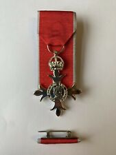 Full Size Court Mounted MBE Civilian Medal & A Pin on Ribbon Bar