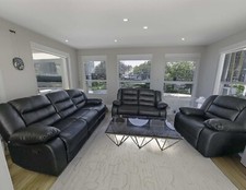 Leather Recliner Armchair Sofa 3 + 2 /Corner Seater Set Couch Cup Holders Roma