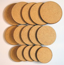 10x wooden 6mm mdf shapes - 6mm,