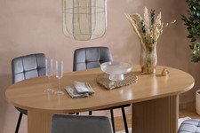 AXEL OVAL FLUTED DINING TABLE