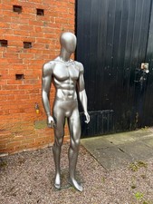Silver Male Mannequin Plastic