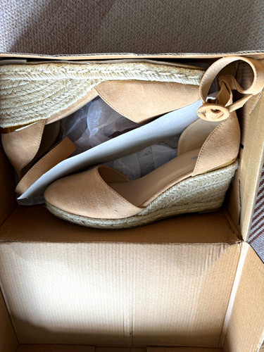 Oasis beige suede high wedge - oasis,