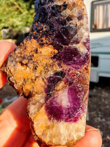 Blue john fluorite - blue, crystal