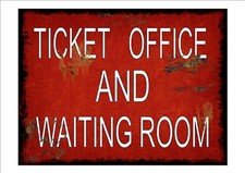Railway Station Sign Reproduction British Rail Ticket Office Vintage Rail Sign