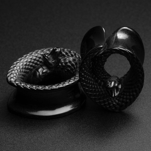 Coiled snake black pvd - coiled,