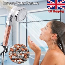 New High Turbo Pressure Shower Head Bathroom Powerful Energy Water Saving Filter
