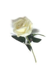 Long Single Stem Velvet Touch Artificial Rose - Wedding Bouquet Vase Flowers