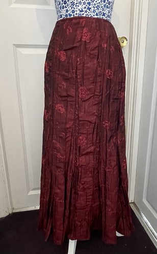 Viyella burgundy elegant skirt - burgundy,