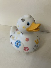 BUD Collectible Luxury Rubber Duck Limited Edition Spring Duck White Floral Toy