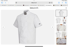 Portwest Cumbria Workwear Chef Jacket Short Sleeve Lightweight C733 Large NO BOX