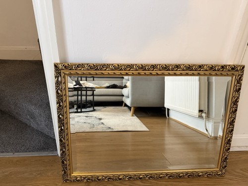 Large antique gold ornate wall - antique,