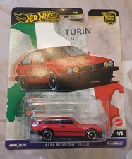 HOT WHEELS PREMIUM CAR CULTULRE WORLD TOUR ALFA ROMEO GTV6 3.0 REAL RIDERS ITALY