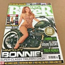 100% Biker Issue 163 Hinckley Bonnie Super Classy Triumph Chop 137M7 