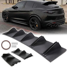 For Alfa Romeo Stelvio Rear Bumper Lip Diffuser Spoiler Splitter Shark 10 Fins