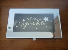 Marks and Spencer "Let love sparkle" mirrored jewellery box 9" x 5.5" x 2.75"