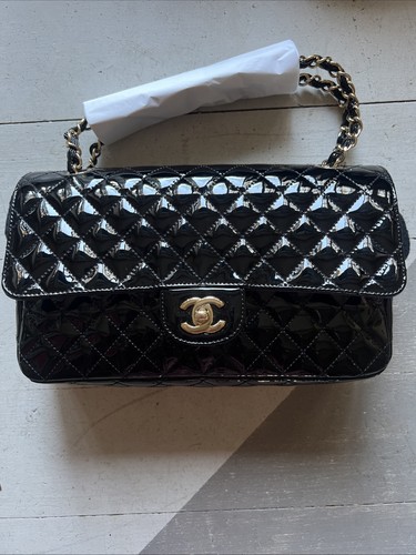 Chanel vintage black patent - chanel,