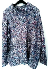 BONMARCHE LOVE KNITWEAR  MULTI COLOURED LOVELY WARM CHUNKY JUMPER SIZE 22