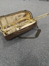 Shires Vintage Elkhart Bb/F Tenor TromboneRose Brass Bell With Yellow Slide