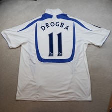 Chelsea Shirt 3XL White Third Kit 2007 2008 Adidas Soccer Jersey Didier Drogba