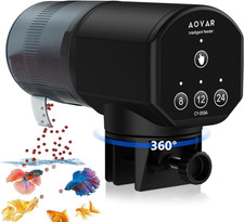 Automatic Fish Feeder Dispenser for Aquarium: 200ML Large Capacity Auto Food Fee