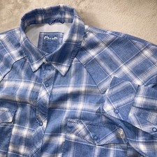 Huk Shirt Mens 3XL Blue Plaid