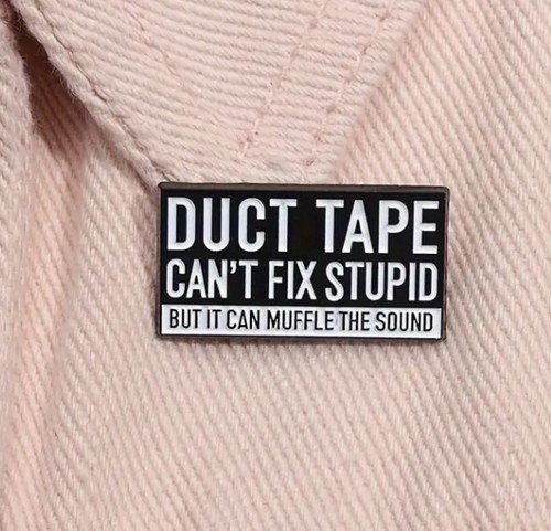 Funny sarcastic enamel pin - sarcastic,