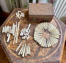 Antique  Carved Gaming Counters Gambling  Chinese African x 100