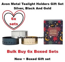 Avon metal tealight holders - avon,