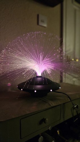Trident ufo fibre optic lamp - ufo,