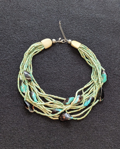 Multistrand wooden beaded