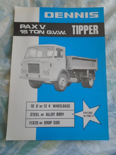 Dennis pax tipper ton gvw - v, 15
