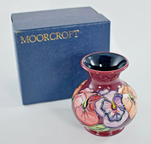Vintage moorcroft pansy vase - pansy,