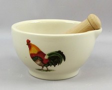 Cloverleaf Pottery Pestle & Mortar Farm Animals Vitrified Stoneware