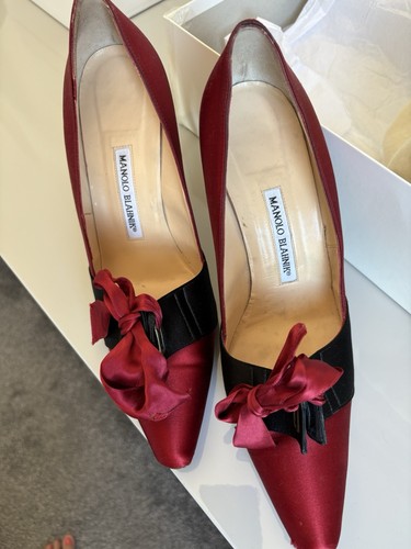 Manolo blahnik red - blahnik, satin