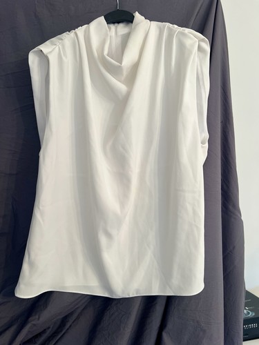 Zara top white blouse - size, l