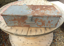 Vintage Rustic Metal Storage Box