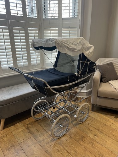 Vintage silver cross pram - vintage,