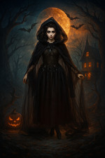 Black Witch Shawl Cloak