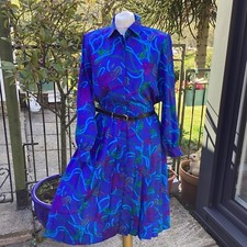 1980 /90s Vintage Dresss Padded Shoulders Gorgeous Style 