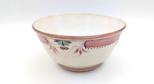 Antique pink lustre ware bowl - pink,
