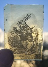 Stained Glass White Rabbit