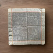 YSL Cotton Pocket Square Scarf Handkerchief Paisley, Vintage, 47x48cm