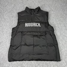 Hoodrich Gilet Mens Medium Black Astro V3 Utility Puffer Bodywarmer Vest Jacket