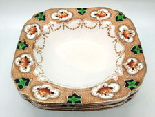 Antique Vintage Anvers Coronation Ware TW Barlow & Son England set of 4 bowls
