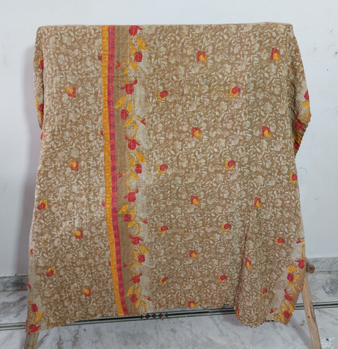 Handmade vintage kantha quilt - kantha,