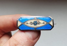 Antique Enamel Brooch Art