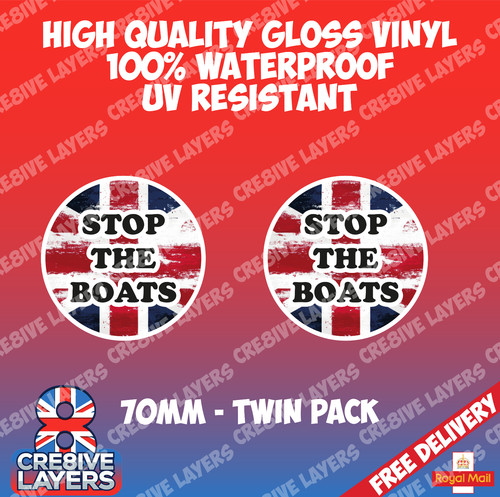 Stop the boats sticker twin - the,