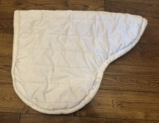White Cob Size Poly Pad Saddle Shape Numnah