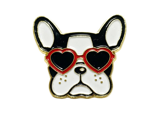 French bulldog heart - french,