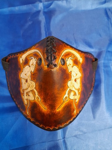 Hand made leather - , mask